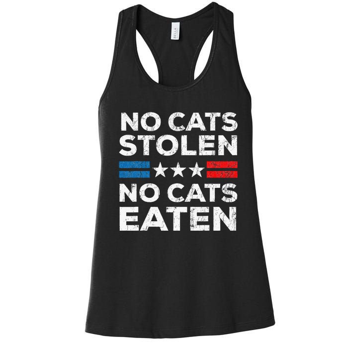 No Cats Stolen No Cats Eatin Trump 2024 Donald Trump Women's Racerback Tank