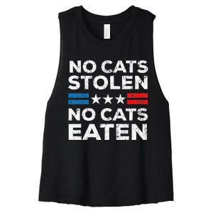 No Cats Stolen No Cats Eatin Trump 2024 Donald Trump Women's Racerback Cropped Tank