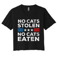 No Cats Stolen No Cats Eatin Trump 2024 Donald Trump Women's Crop Top Tee