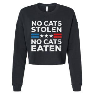 No Cats Stolen No Cats Eatin Trump 2024 Donald Trump Cropped Pullover Crew