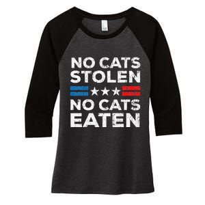 No Cats Stolen No Cats Eatin Trump 2024 Donald Trump Women's Tri-Blend 3/4-Sleeve Raglan Shirt