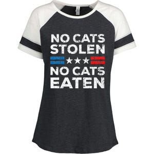 No Cats Stolen No Cats Eatin Trump 2024 Donald Trump Enza Ladies Jersey Colorblock Tee