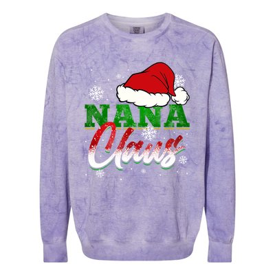 Nana Claus Santa Claus Chistmas Season Gift Colorblast Crewneck Sweatshirt