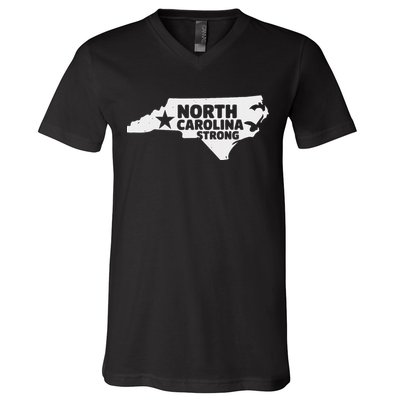 North Carolina State Strong Nc Love Women V-Neck T-Shirt