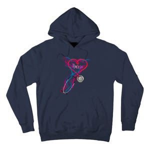 Nurse Colorful Stethoscope Heart Nurse Life Tall Hoodie