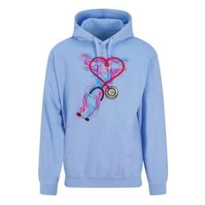 Nurse Colorful Stethoscope Heart Nurse Life Unisex Surf Hoodie