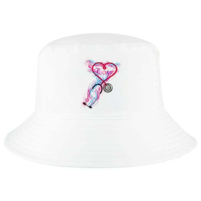 Nurse Colorful Stethoscope Heart Nurse Life Cool Comfort Performance Bucket Hat