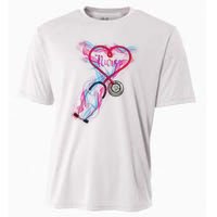 Nurse Colorful Stethoscope Heart Nurse Life Cooling Performance Crew T-Shirt