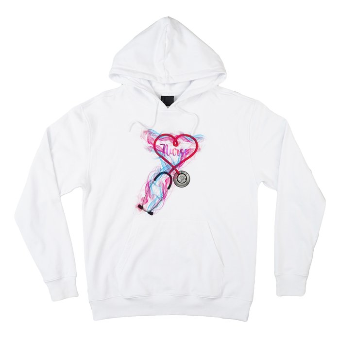 Nurse Colorful Stethoscope Heart Nurse Life Hoodie