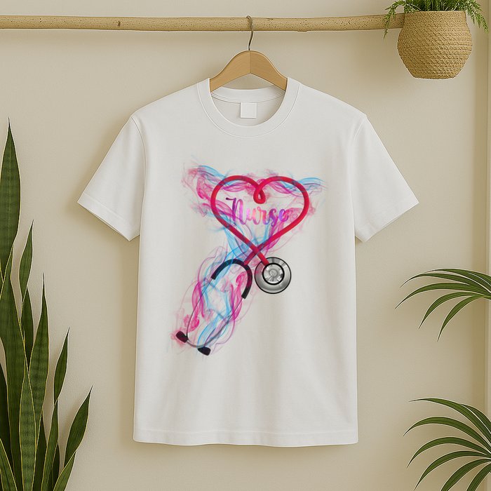 Nurse Colorful Stethoscope Heart Nurse Life T-Shirt