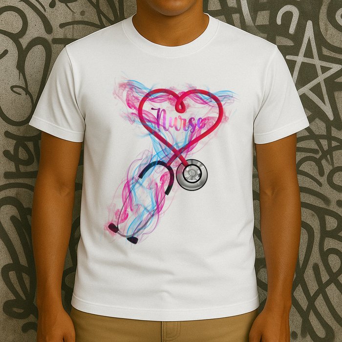 Nurse Colorful Stethoscope Heart Nurse Life T-Shirt