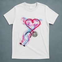 Nurse Colorful Stethoscope Heart Nurse Life T-Shirt