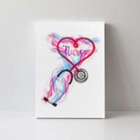 Nurse Colorful Stethoscope Heart Nurse Life Canvas