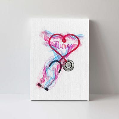 Nurse Colorful Stethoscope Heart Nurse Life Canvas