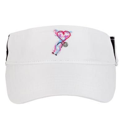 Nurse Colorful Stethoscope Heart Nurse Life Adult Drive Performance Visor
