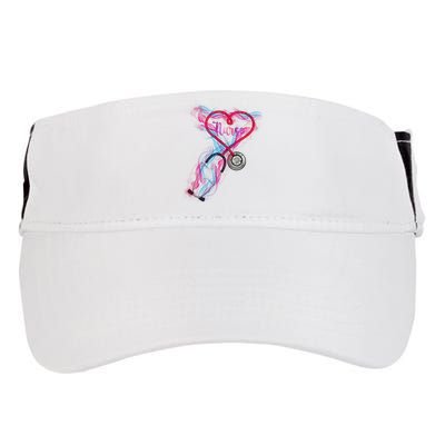 Nurse Colorful Stethoscope Heart Nurse Life Adult Drive Performance Visor