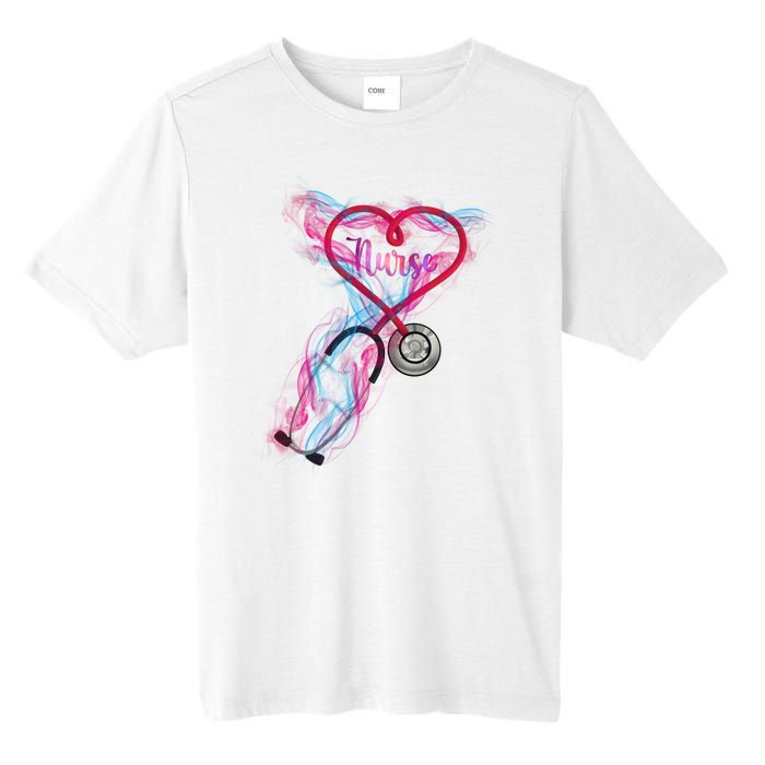 Nurse Colorful Stethoscope Heart Nurse Life Tall Fusion ChromaSoft Performance T-Shirt