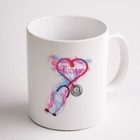 Nurse Colorful Stethoscope Heart Nurse Life Coffee Mug