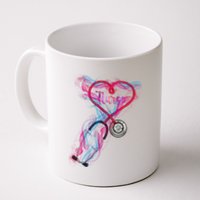 Nurse Colorful Stethoscope Heart Nurse Life Coffee Mug