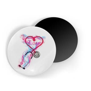 Nurse Colorful Stethoscope Heart Nurse Life Magnet