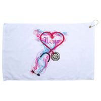 Nurse Colorful Stethoscope Heart Nurse Life Grommeted Golf Towel