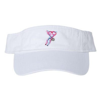 Nurse Colorful Stethoscope Heart Nurse Life Visor