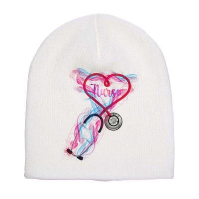 Nurse Colorful Stethoscope Heart Nurse Life Short Acrylic Beanie