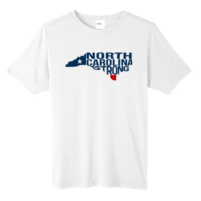 North Carolina Strong With Nc State And Love North Carolina Tall Fusion ChromaSoft Performance T-Shirt