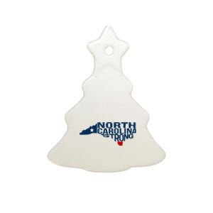 North Carolina Strong With Nc State And Love North Carolina Ceramic Tree Ornament