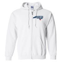 North Carolina Strong With Nc State And Love North Carolina Full Zip Hoodie