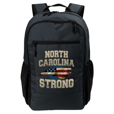 North Carolina Strong With Nc State And Usa Flag Overlay Daily Commute Backpack