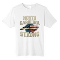 North Carolina Strong With Nc State And Usa Flag Overlay Tall Fusion ChromaSoft Performance T-Shirt