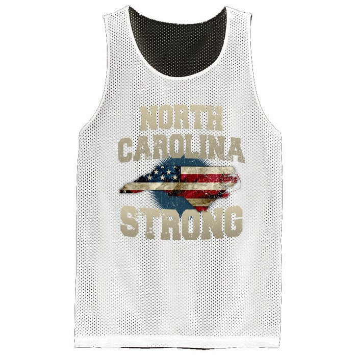 North Carolina Strong With Nc State And Usa Flag Overlay Mesh Reversible Basketball Jersey Tank