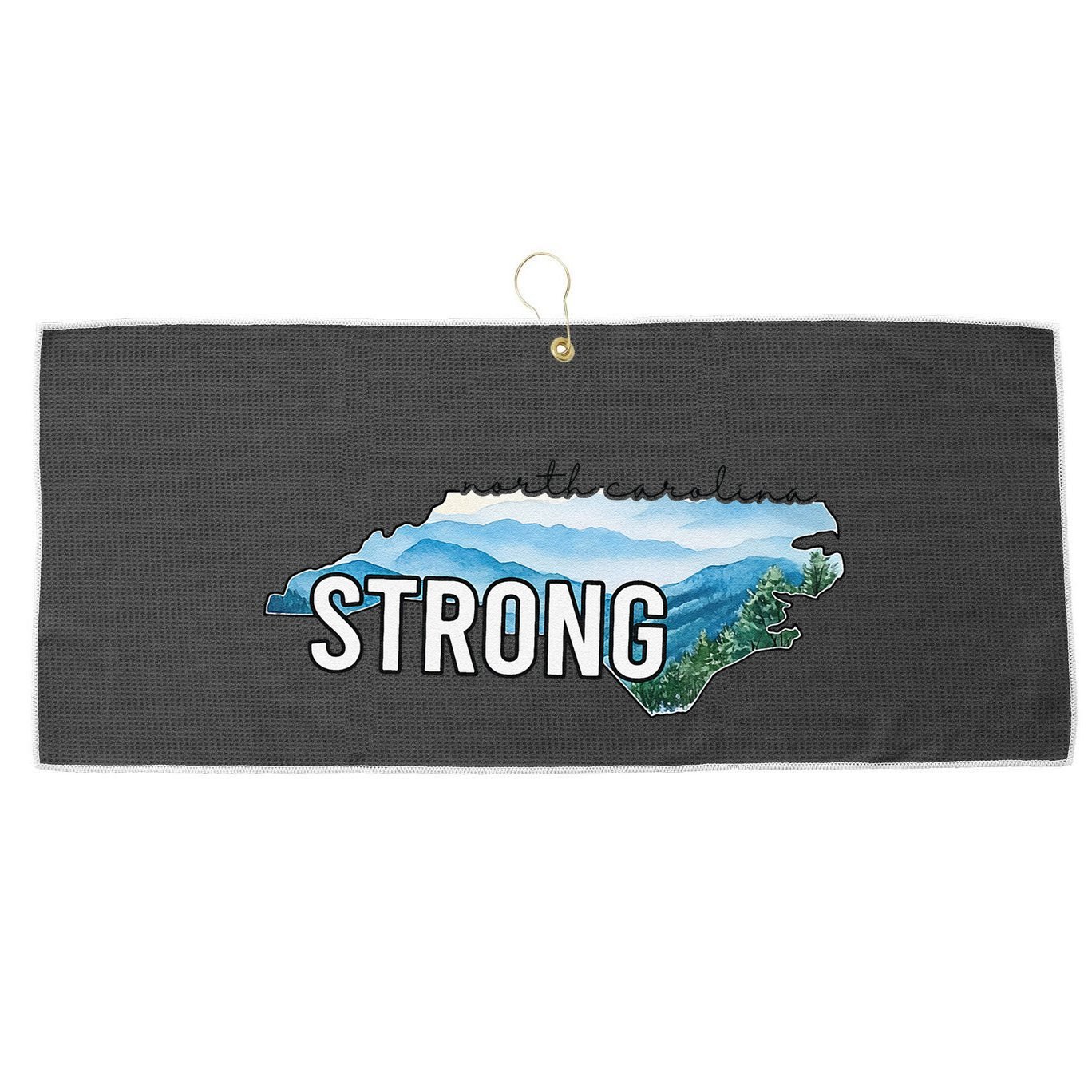 North Carolina Strong Nc State Large Microfiber Waffle Golf Towel