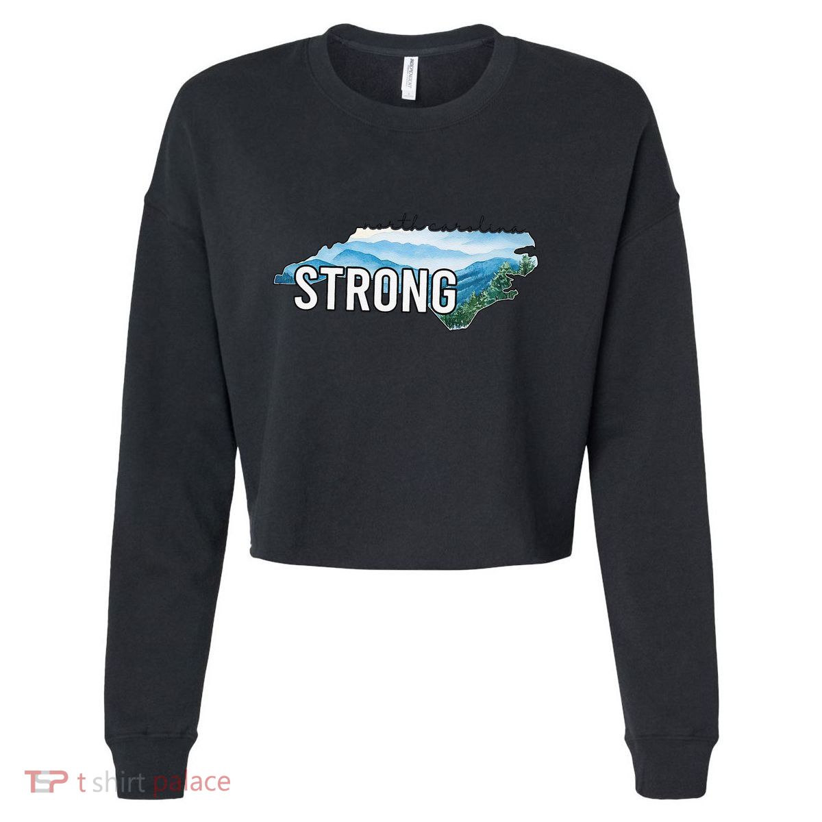 North Carolina Strong Nc State Cropped Pullover Crew