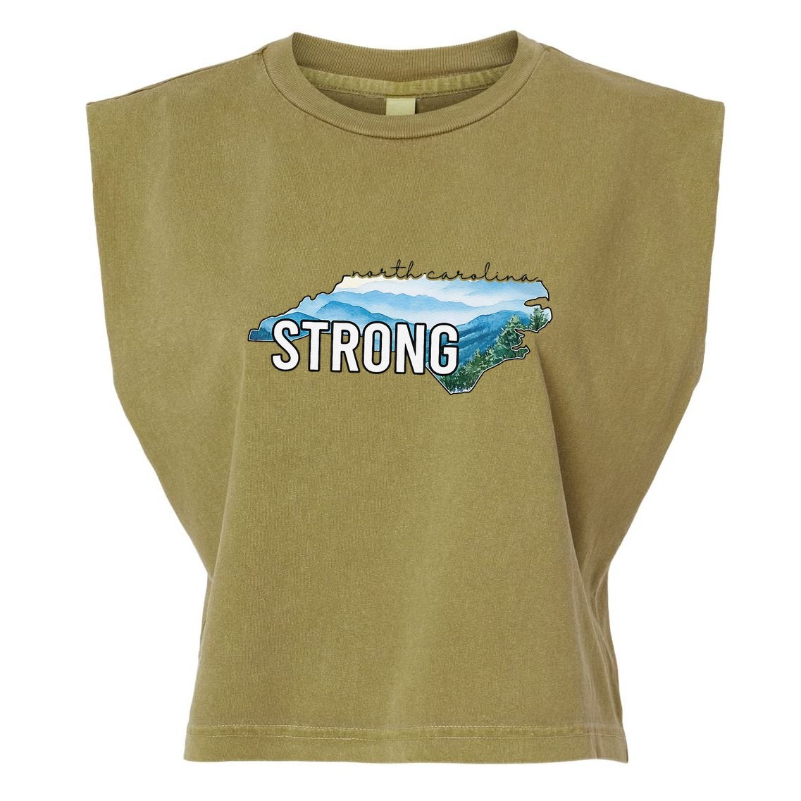 North Carolina Strong Nc State Garment-Dyed Women's Muscle Tee