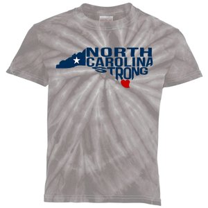 North Carolina Strong With Nc State And Love North Carolina Kids Tie-Dye T-Shirt