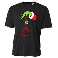 Nurse Christmas Stethoscope Nurses Xmas Pajamas Cooling Performance Crew T-Shirt