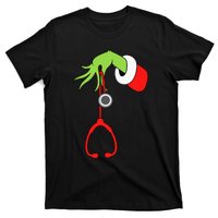 Nurse Christmas Stethoscope Nurses Xmas Pajamas T-Shirt