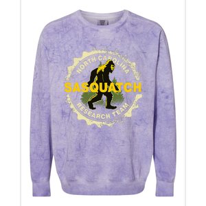 North Carolina Sasquatch Research Team Bigfoot Believer Fan Colorblast Crewneck Sweatshirt