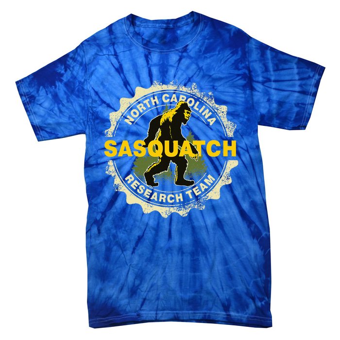 North Carolina Sasquatch Research Team Bigfoot Believer Fan Tie-Dye T-Shirt