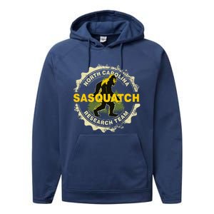 North Carolina Sasquatch Research Team Bigfoot Believer Fan Performance Fleece Hoodie