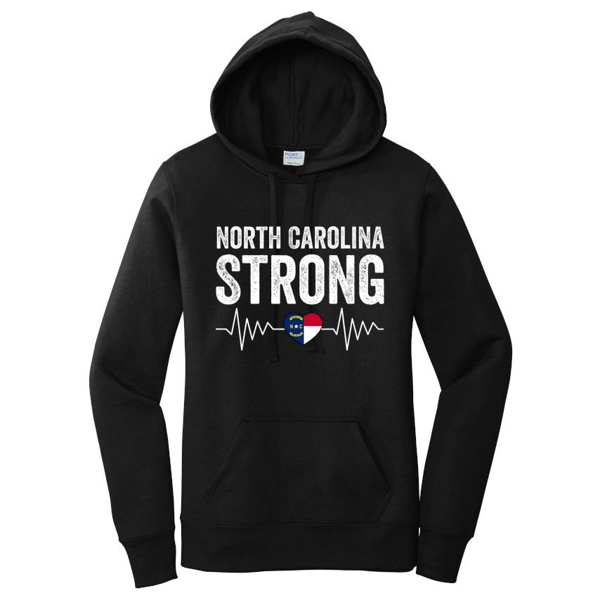North Carolina Strong With Nc State And Love North Carolina Women's Pullover Hoodie
