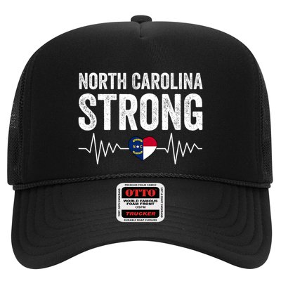 North Carolina Strong With Nc State And Love North Carolina Trucker Hat