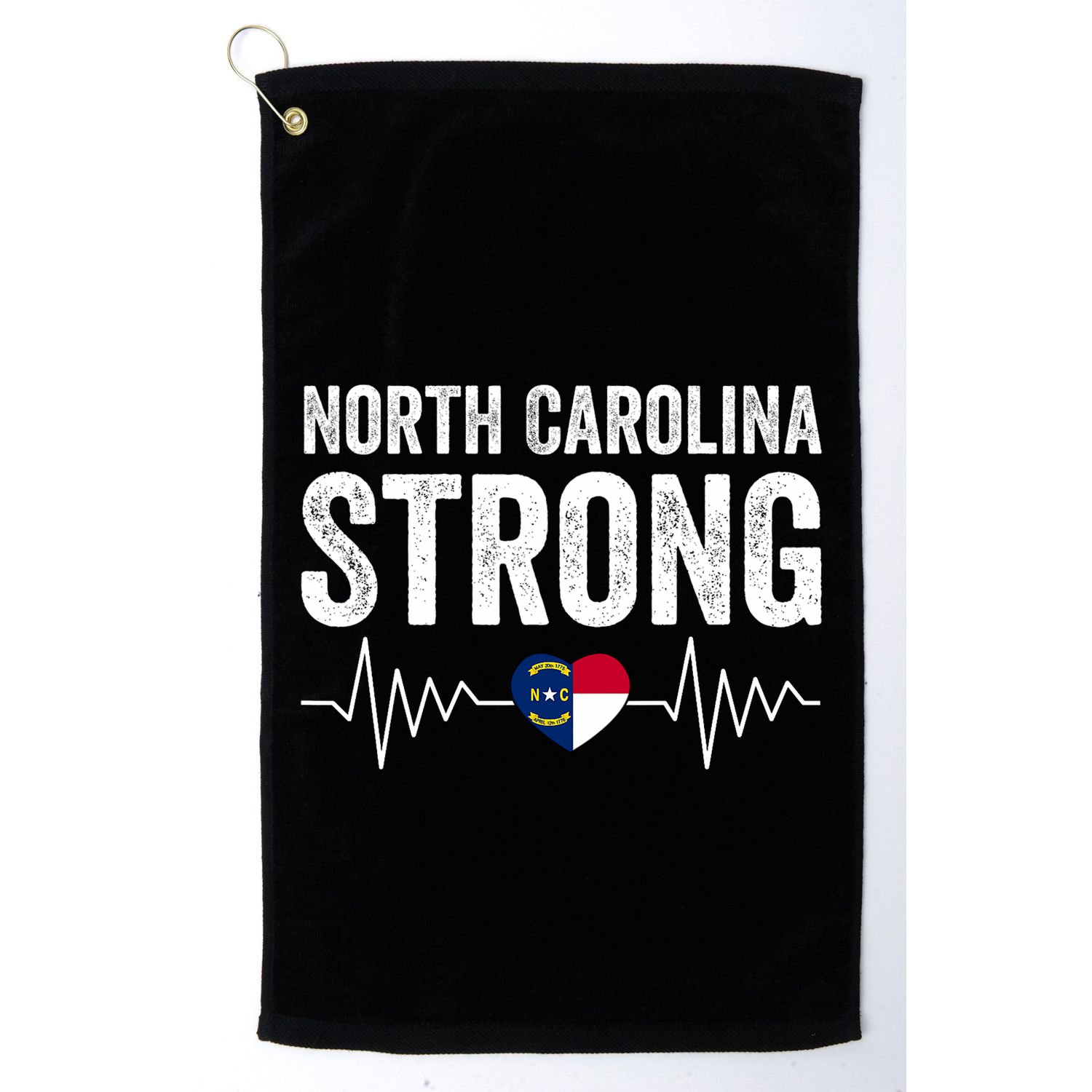 North Carolina Strong With Nc State And Love North Carolina Golf Towel