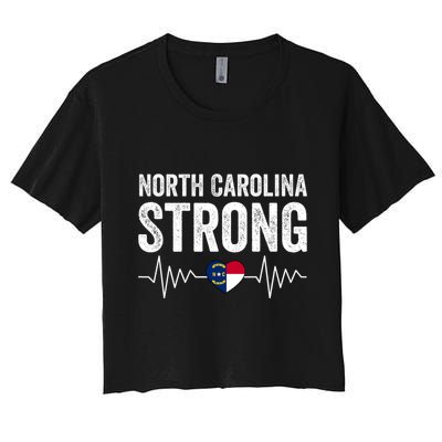 North Carolina Strong With Nc State And Love North Carolina Crop Top