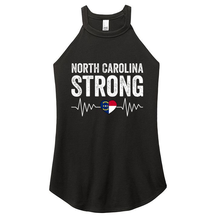 North Carolina Strong With Nc State And Love North Carolina Women's Perfect Tri Rocker Tank