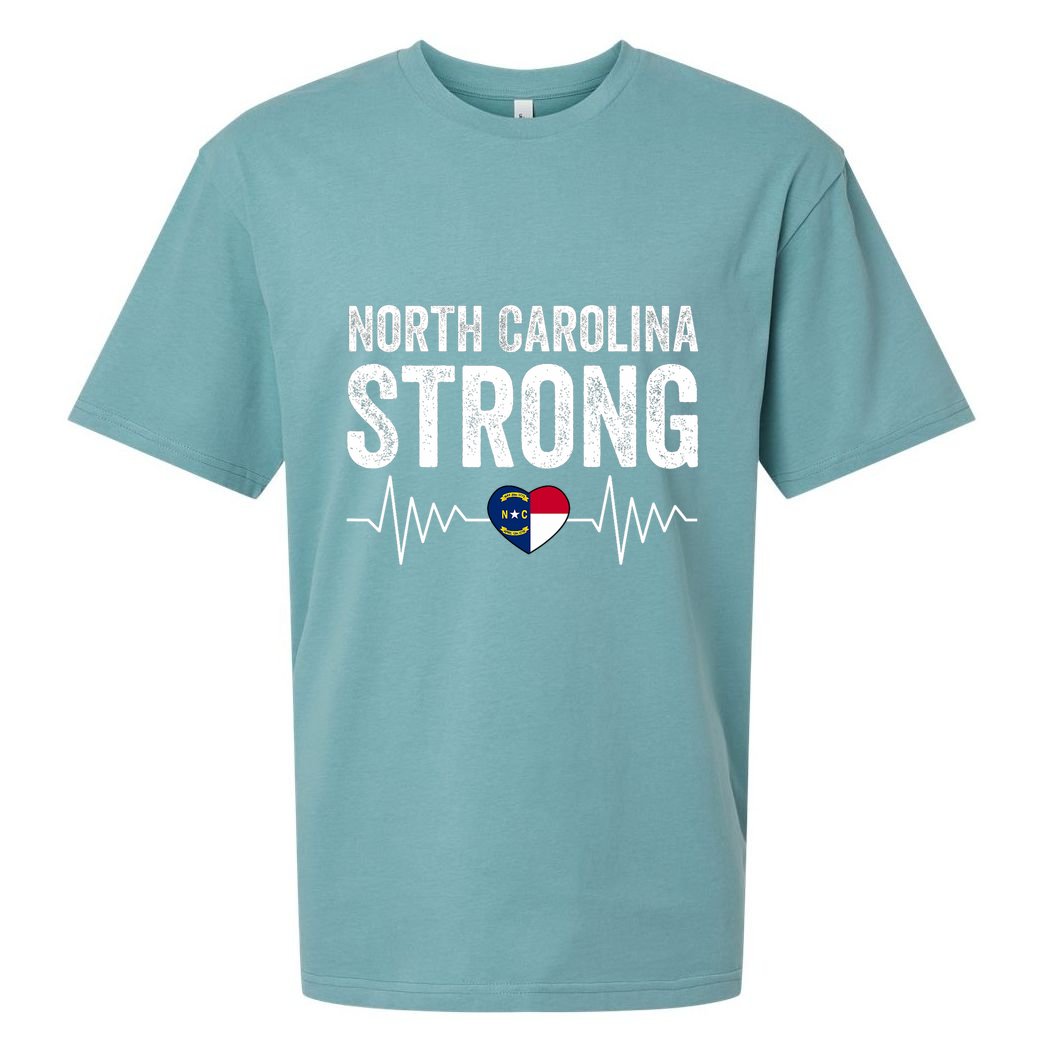 North Carolina Strong With Nc State And Love North Carolina Sueded Cloud Jersey T-Shirt