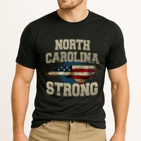 North Carolina Strong With Nc State And Usa Flag Overlay Cooling Performance Crew T-Shirt