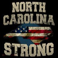 North Carolina Strong With Nc State And Usa Flag Overlay Flatbill Hat